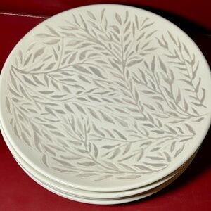 Lenox Textured Neutrals Taupe Salad Plates Set of 4 – 8.75” Stoneware